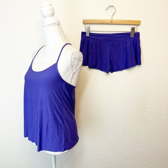 Commando Womens Pajama Sleep Short Set Cami Purple Lace Size Small - Picture 2 of 6